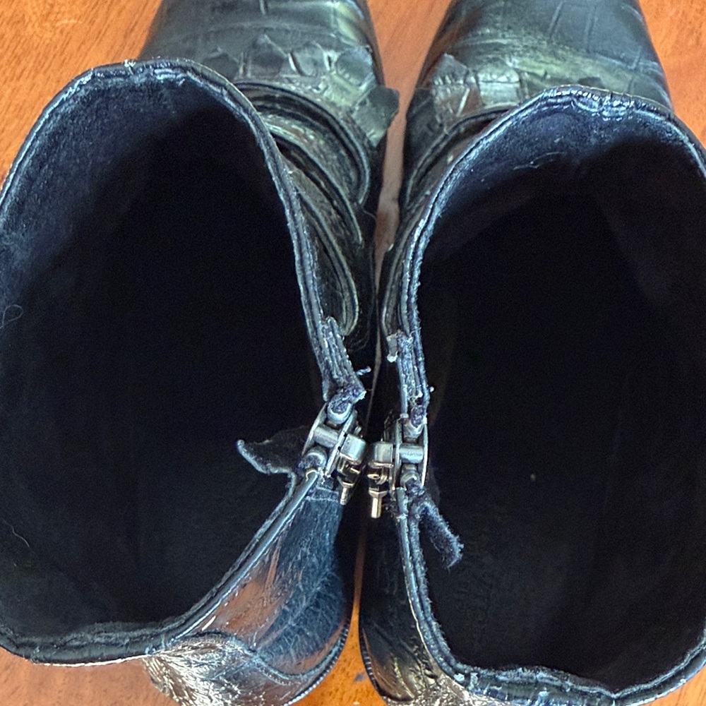 Modern Vice Black Jett Croc Ankle Boots *Special Edition (Seen on Mickey - Love) - Picture 7 of 15